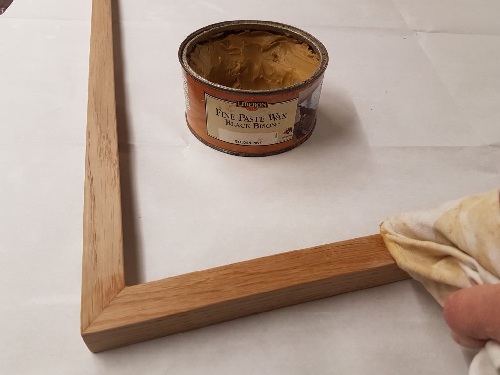 Waxing an Oak moulding